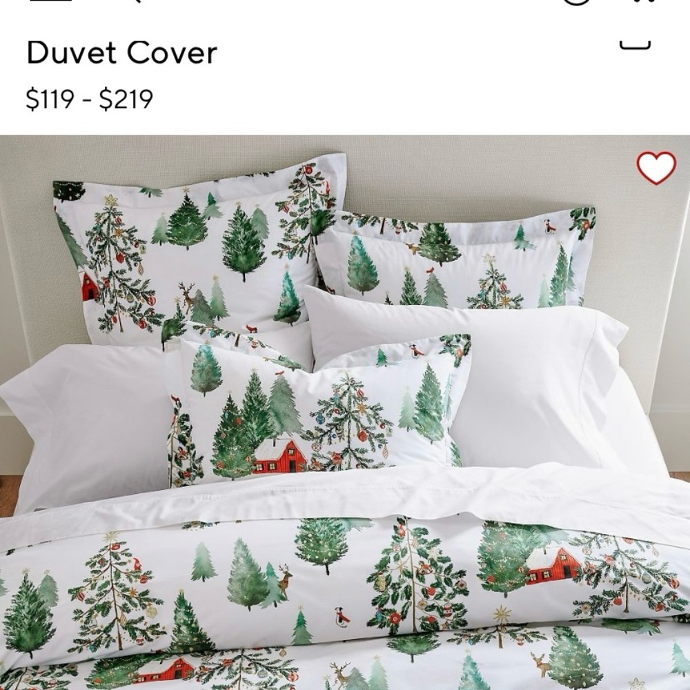 NEW- Christmas In The Country Percale Duvet Cover -Twin